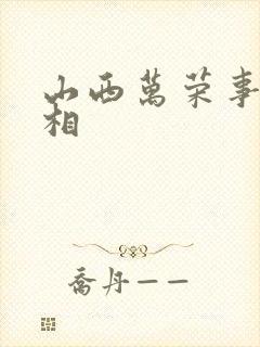 山西万荣事件真相