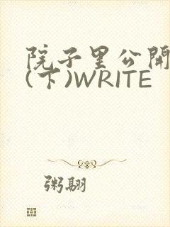 院子里公开惩戒(下)WRITE