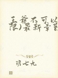 王爷不可以!(限)最新章节