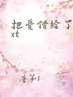 把爱错给了你txt