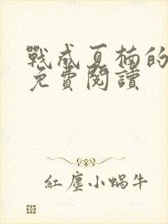 战成夏楠的小说免费阅读