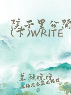 院子里公开惩戒(下)WRITE