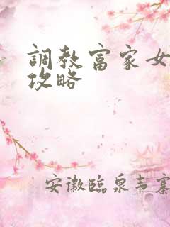 调教富家女游戏攻略