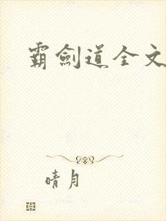 霸剑道全文阅读