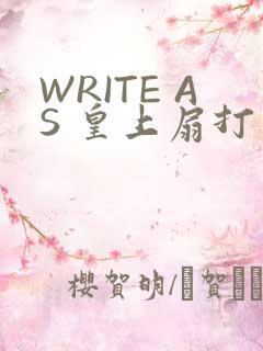 WRITE AS 皇上扇打