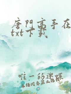 唐门高手在异世txt下载