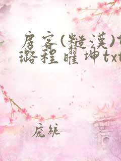 房客(糙汉)何璐程曜坤txt免费下载百度云