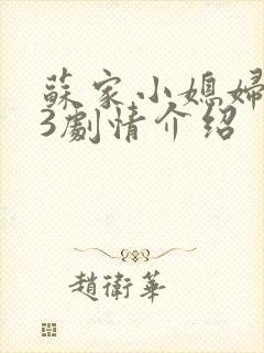 苏家小媳妇1v3剧情介绍