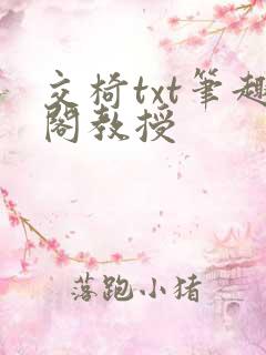 交椅txt笔趣阁教授