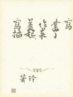 写着作业写着就插起来了