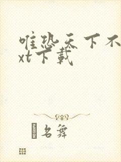 唯恐天下不乱txt下载