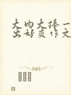 大肉大捧一进一出好爽作文