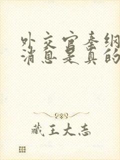 外交官秦纲最新消息是真的吗还是假的