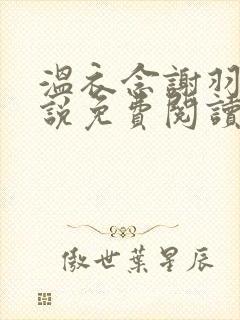 温衣念谢羽渊小说免费阅读