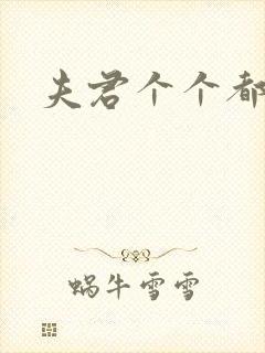 夫君个个都是宝