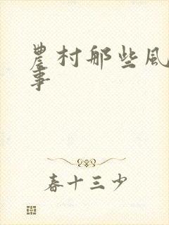 农村那些风流韵事