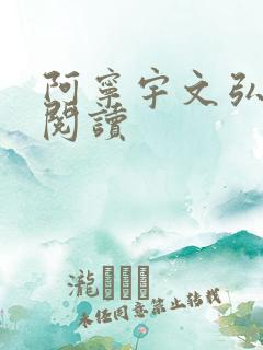 阿宁宇文弘免费阅读