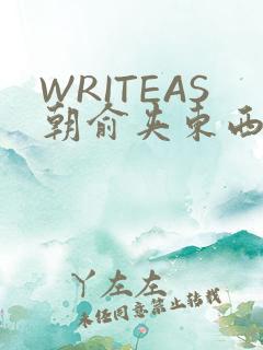 WRITEAS朝俞夹东西