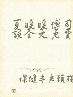 夏暖暖傅司寒小说全文免费阅读