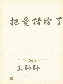 把爱错给了你
