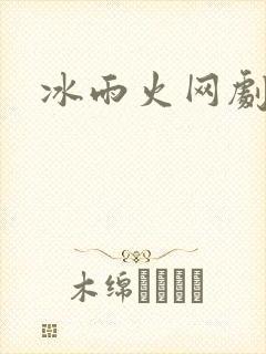 冰雨火网剧小说
