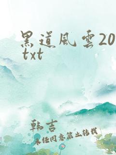 黑道风云20年 txt