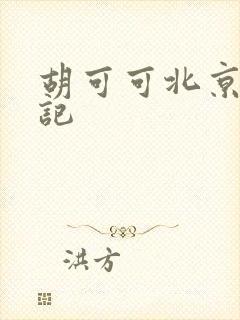 胡可可北京成功记