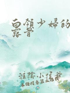 白领少妇的寂寞露骨