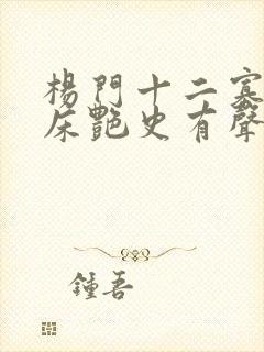 杨门十二寡妇肉床艳史有声小说