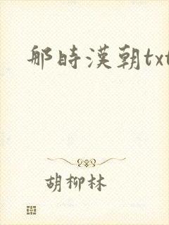 那时汉朝txt