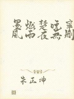 墨燃楚晚宁痴缠风雨夜无删减