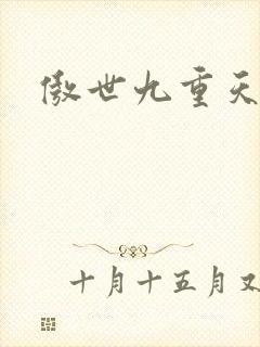傲世九重天小说