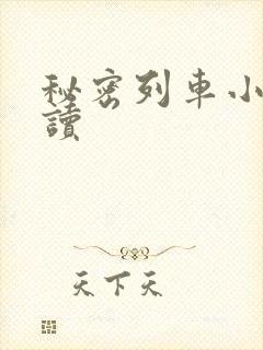 秘密列车小说阅读