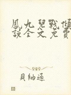 凤九儿战倾城小说全文免费阅读无弹窗