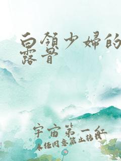 白领少妇的寂寞露骨