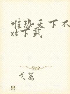 唯恐天下不乱txt下载