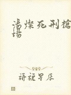 汤灿死刑枪决现场