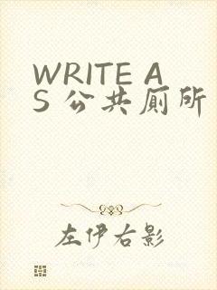 WRITE AS 公共厕所