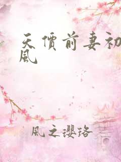 天价前妻初夏有风