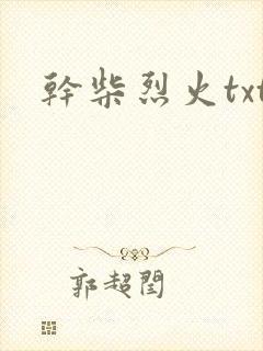 干柴烈火txt