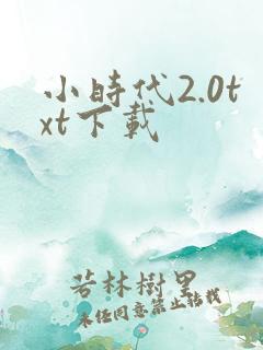 小时代2.0txt下载