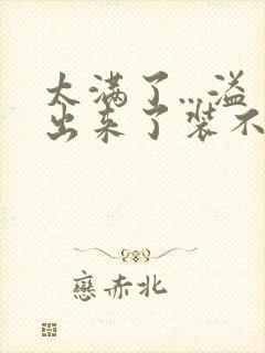 太满了...溢出来了装不下了