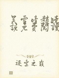 吴雪晴赵晓东小说免费阅读