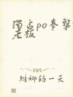 独占po拳击馆老板