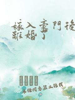 嫁入豪门后我又离婚了