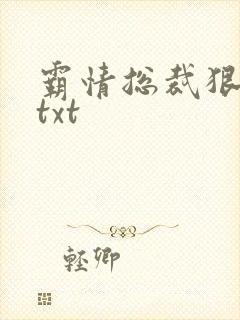 霸情总裁狠狠爱txt