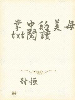 掌中的美母版主txt阅读