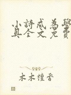 小诗成为学校教具全文免费阅读无弹窗