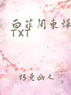 白菲周东烨小说TXT
