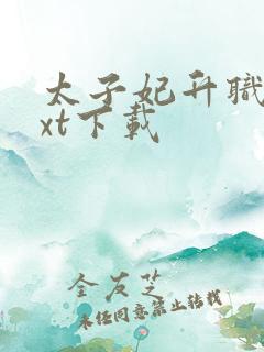 太子妃升职记txt下载